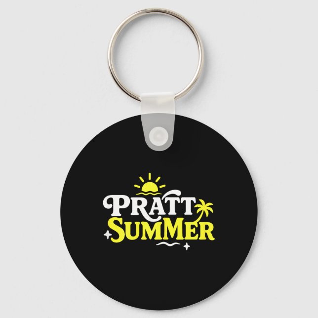Chaveiro Design Gráfico Divertido de Verão Pratt (Frente)