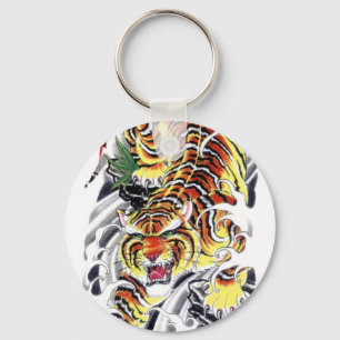 Chaveiro Design japonês do tatuagem do tigre