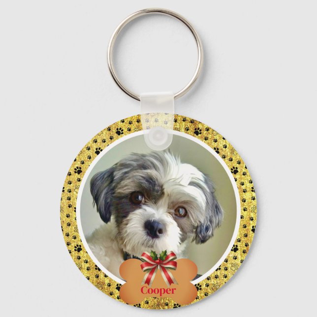Chaveiro Design Moderno Divertido Simples de Cachorro - Imp (Frente)
