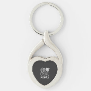 Chaveiro Design Pitbull Fique em Casa e Relaxe
