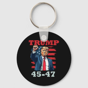 Chaveiro Design Presidencial Trump 45-47 Para Trump Sup