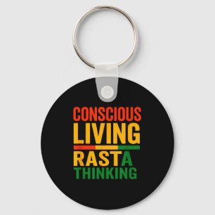 Chaveiro Design Rasta, Vida Consciente, Dito Motivacional