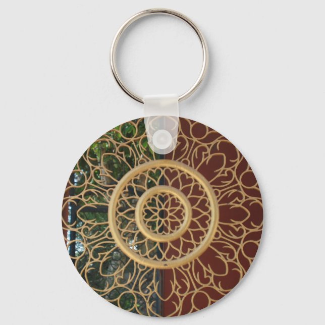 Chaveiro design redondo de ouro (Frente)