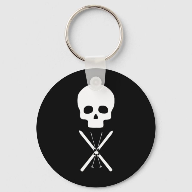 Chaveiro Design Simples de Caveira Clic Look Para Esqui Cro (Frente)