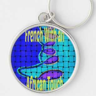 Chaveiro Design Tecido Africano: Uma Torção Francesa