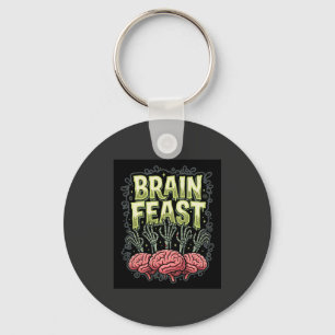 Chaveiro Design Vetorial de Mãos de Zumbi Banquete de Céreb