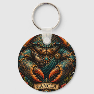 Chaveiro Design Zodíaco Câncer Masculino Celeste