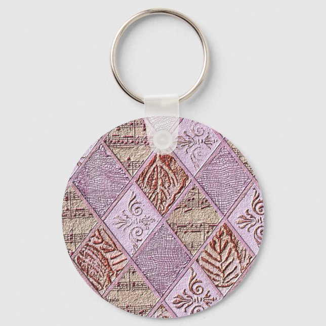 Chaveiro Designs De Diamante Em Pinks (Frente)