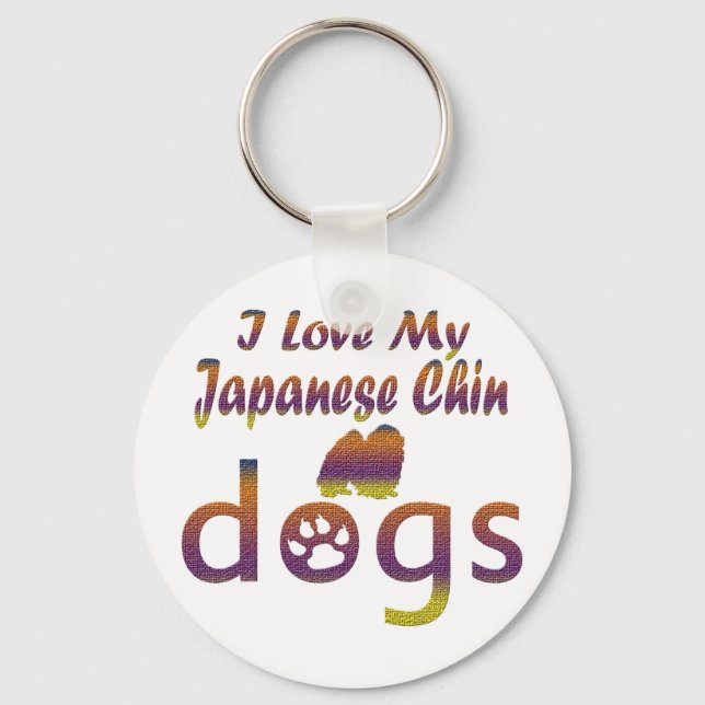 Chaveiro Designs de queixo japoneses (Frente)