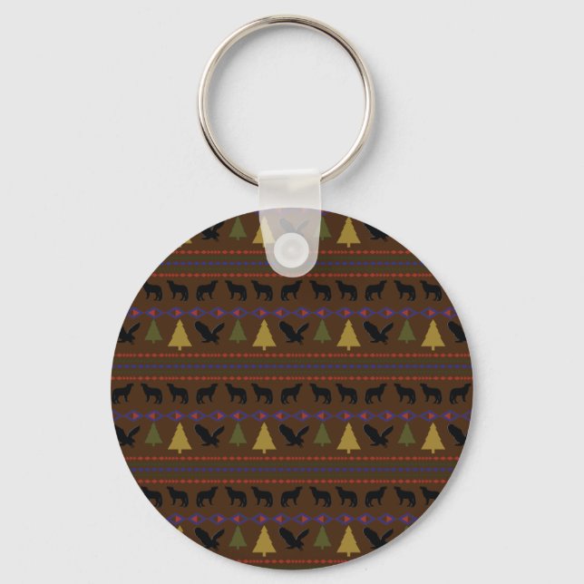 Chaveiro Designs nativos americanos (Frente)