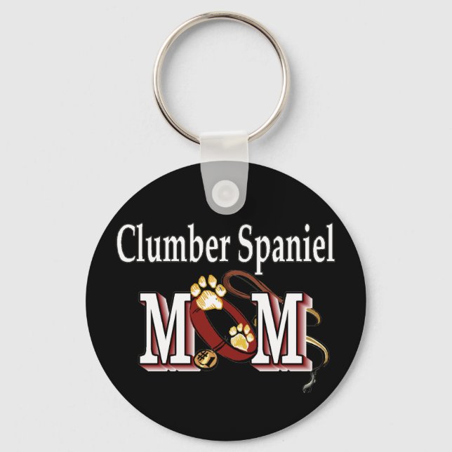 Chaveiro Despejo de Cachorro Espanhol e Presentes da Mãe (Frente)