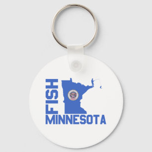 Chaveiro Destaque do Estado de Fish Minnesota