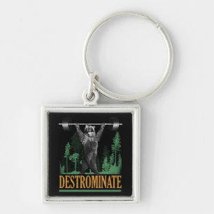 Chaveiro Destrominar - Urso - Engraçado Workout Inspiracion