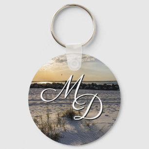 Chaveiro Destruin Beach, Florida, Jetty Sunset Key Chain