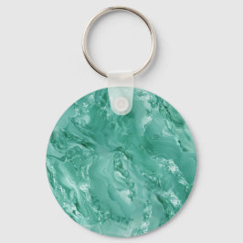 Chaveiro Detailed Swirling Marble-Like in Teal Green