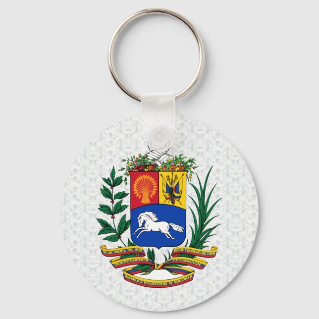 Chaveiro Detalhes do Casaco de Armas da Venezuela (Frente)