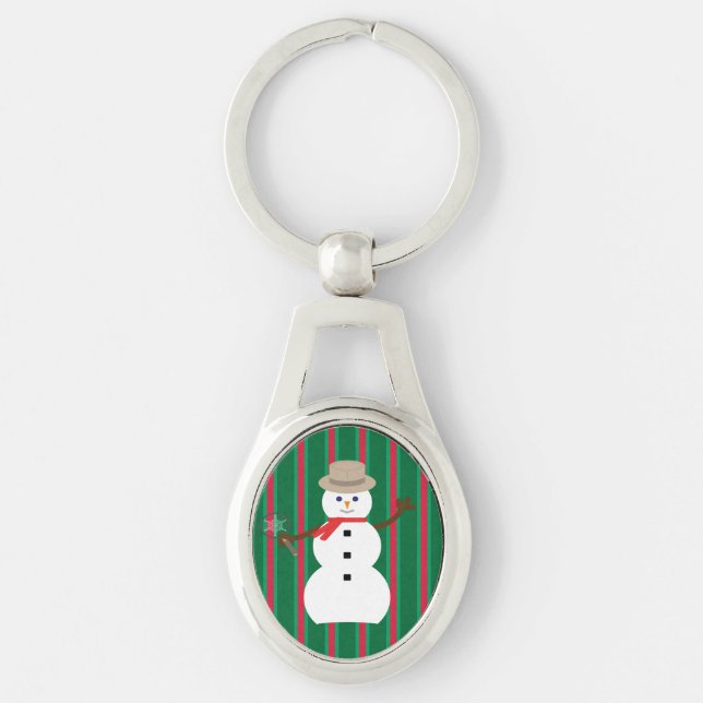 Chaveiro Detetive Snowman de Natal divertido e Rico (Frente)