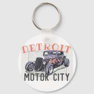 Chaveiro Detroit Motor city Michigan American Hot Rod Car