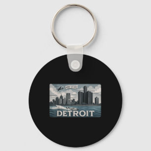 Chaveiro Detroit Skyline Design com o que fazer por cima"