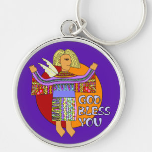 Chaveiro Deus abençoe violeta