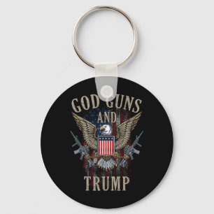 Chaveiro Deus Armas e Marca de Emenda do segundo Trump Ar15