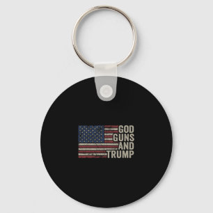 Chaveiro Deus Armas E Trump - Divertido Republicano Pro Deu