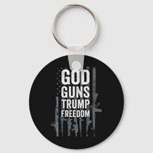 Chaveiro Deus Armas Trump Liberdade - Divertida Bandeira do