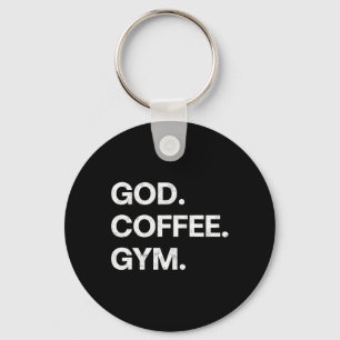 Chaveiro Deus Café Gym Engraçado Christian Workout Tee Jesu