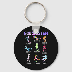 Chaveiro Deus Diz Que Eu Sou Camisetas Cristãs Para Meninas
