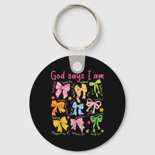 Chaveiro Deus Diz Que Sou Arco Coquette Mãe Cristã Floral