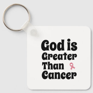 Chaveiro Deus é maior que o Cancer - Fé Inspiradora