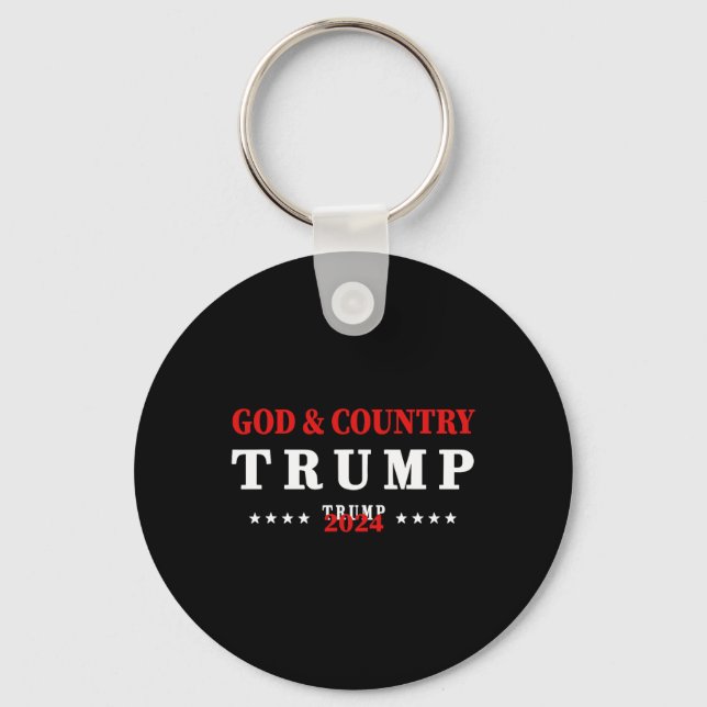 Chaveiro Deus E País Trump 2024 Deus Trump  (Frente)