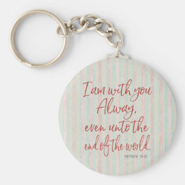 Chaveiro Deus está sempre convosco: Escritura da Carta Verm