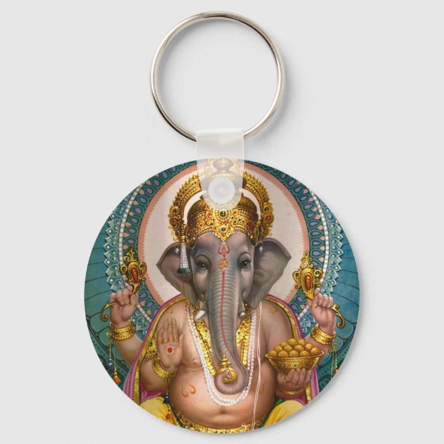 Chaveiro Deus hindu do Elefante Lord Ganesh India (Frente)