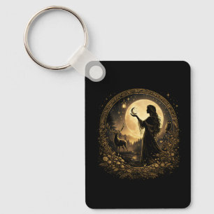 Chaveiro Deusa da Lua Vintage Mulheres Celestiais Feminina
