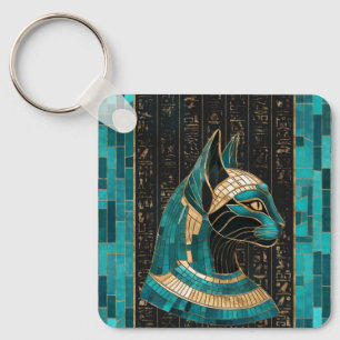 Chaveiro Deusa Gato Egípcia Bastet - Arte Mosaica