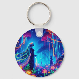 Chaveiro Deusa Neon Forest Of Light Fantasy conto de fadas