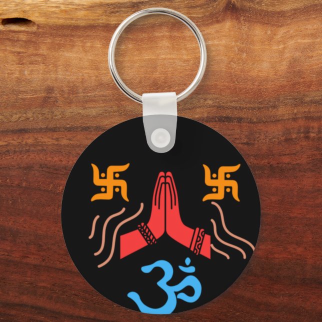 Chaveiro Devoção de Om swastik (Frente)
