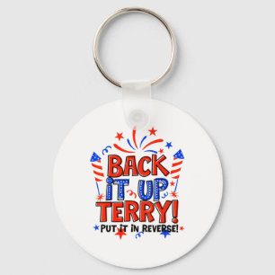 Chaveiro Devolva-O Terry Colocou-O No Verso 4 De Julho Fir