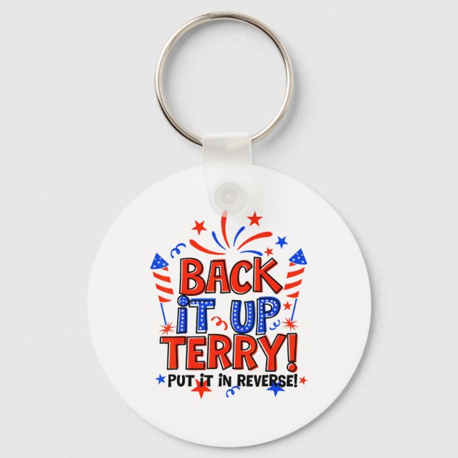 Chaveiro Devolva-O Terry Colocou-O No Verso 4 De Julho Fir (Frente)