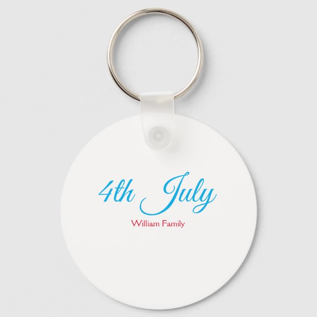 Chaveiro dia 4 de julho de independência adicionar nome tex (Frente)
