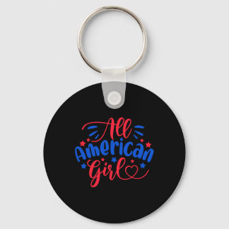 Chaveiro Dia 4 de julho Dia da Independência de Meninas Ame