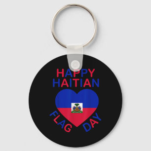 Chaveiro Dia da Bandeira Haitiana Amor Haiti Coração Raízes