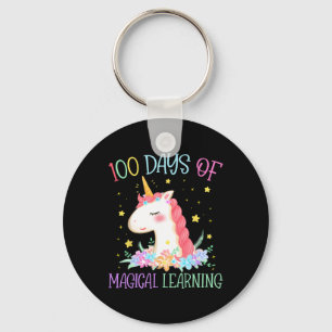 Chaveiro Dia Da Escola Unicórnio 100 Dias Gi De Aprendizado