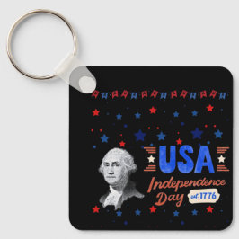 Chaveiro Dia da Independência dos EUA preto