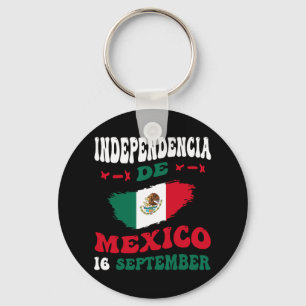 Chaveiro Dia da Independência Mexicana do Orgulho da Bandei