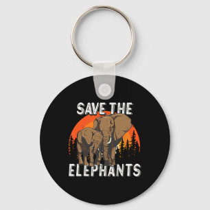 Chaveiro Dia da Terra do Elefante Animal Salva Os Elefantes