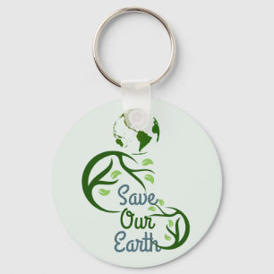 Chaveiro Dia da Terra, salve nossa terra, terra do amor, no