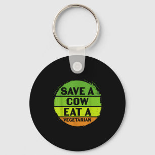 Chaveiro Dia da Terra Salve uma Vaca Coma Vegetariano Diver