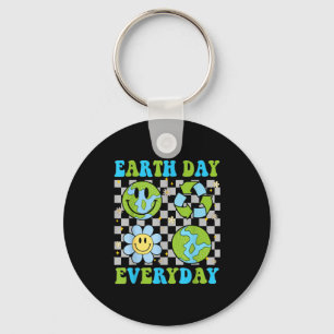 Chaveiro Dia da terra todos os dias recicle floral planeta